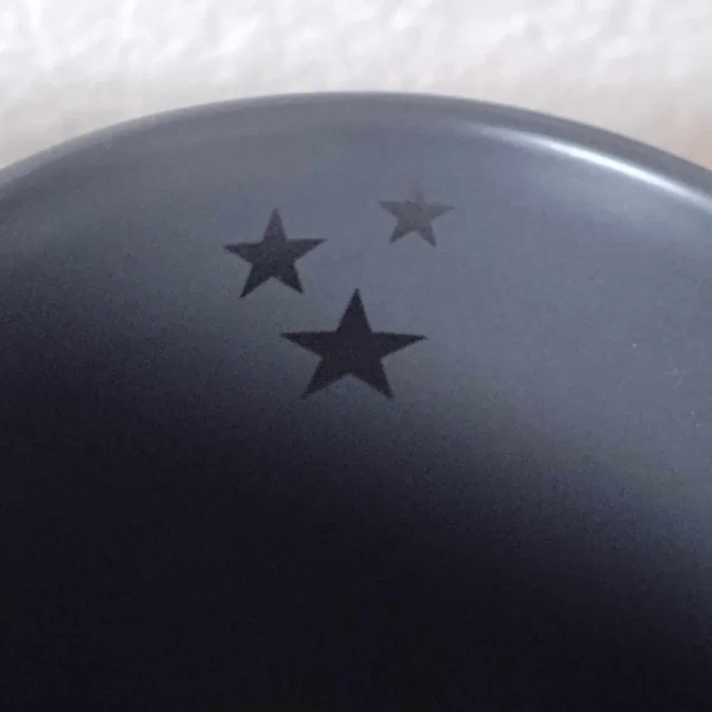 Starbucks Coffee Mug 2018 Matte Black & Silver Glitter w/Stars 12oz